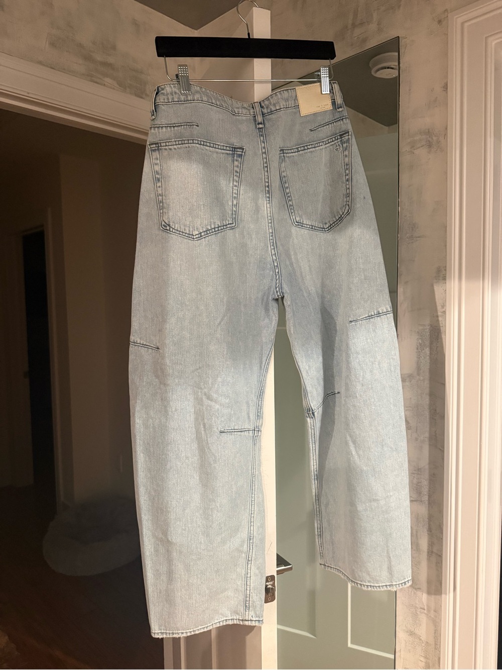rag & bone Pale Blue Wide-Leg High-Rise Jeans - Picture 6 of 9